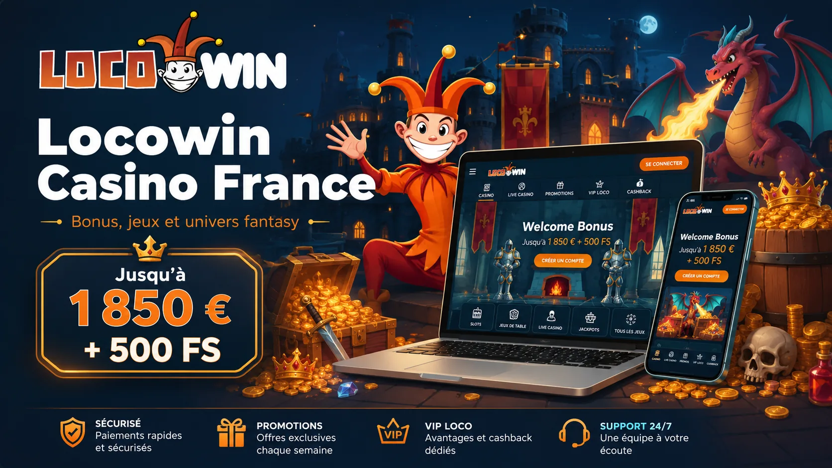 Visuel Locowin Casino France sur appareils